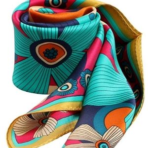 Vibrant Multi-Colored Silk Neckerchief